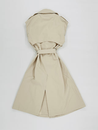 Trench smanicato lungo