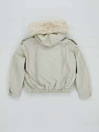 Giacca Bomber Ecopelle con Pelliccia