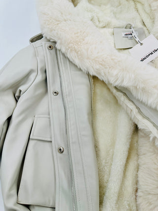 Giacca Bomber Ecopelle con Pelliccia