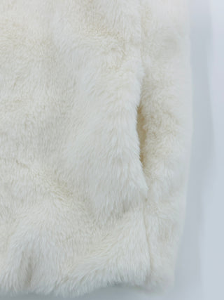 Gilet di pelliccia di coniglio sintetica con cappuccio