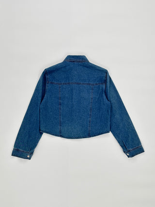 Giacca jeans con pietre brillante