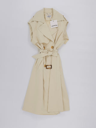 Trench smanicato lungo