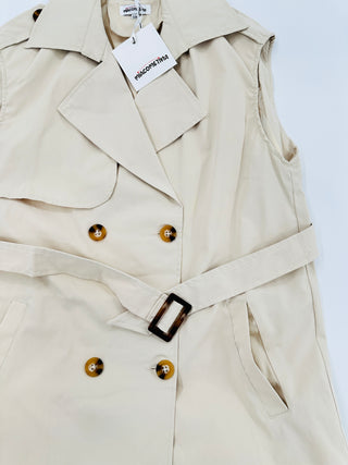 Trench smanicato lungo