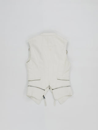 Gilet ecopelle con zip