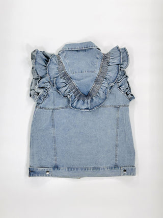 Gilet jeans ruffle