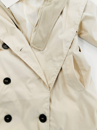 Trench con cappuccio felpa