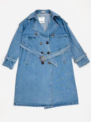Trench jeans lungo