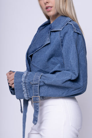 Giacca jeans corta